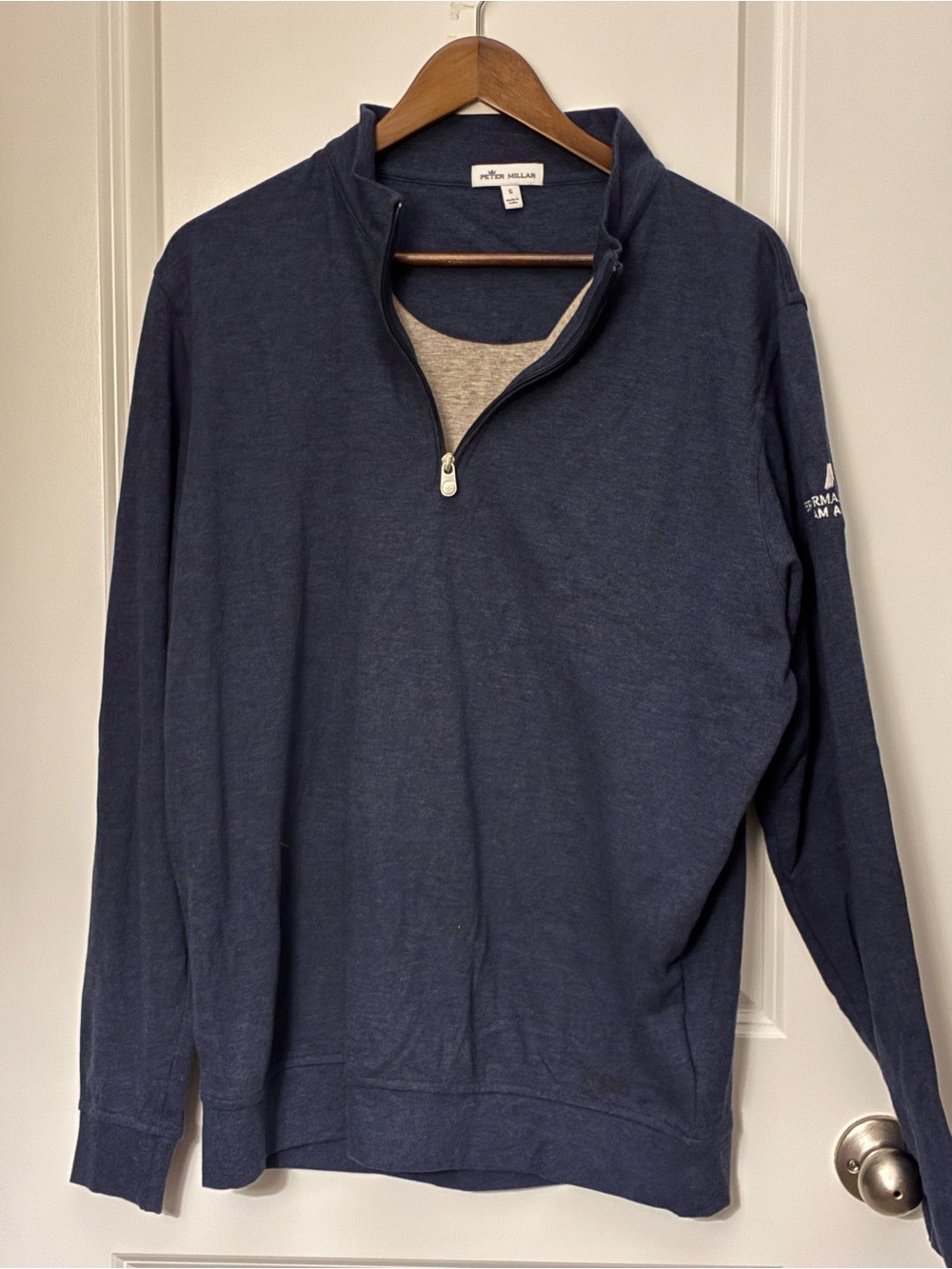 Peter Millar Navy Half-Zip Pullover Sweater